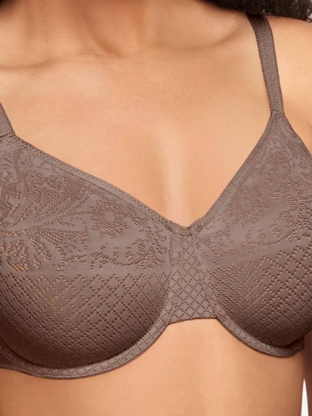 Wacoal 857210 Visual Effects Minimizer Underwire Bra in Deep Taupe Womens 36H